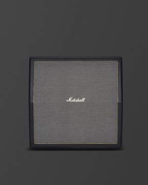 Diseño del panel frontal de la caja acodada Origin412A 4x12 en la página de artículos de soporte.