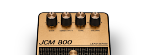 El pedal Marshall JCM800 Overdrive en fondo transparente.