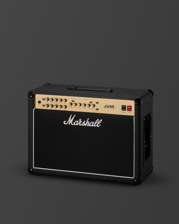 Marshall JVM210C en ángulo desde la derecha sobre fondo gris