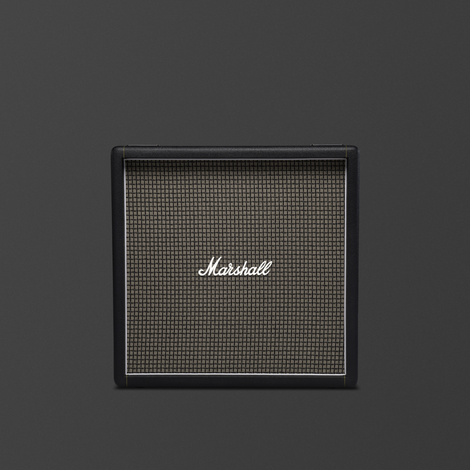 Marshall's 1960BX cabinet with a chequered 70's grill cloth.  