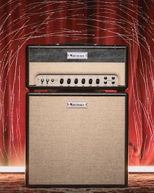 Marshall ST20H with red curtain and scratch marks