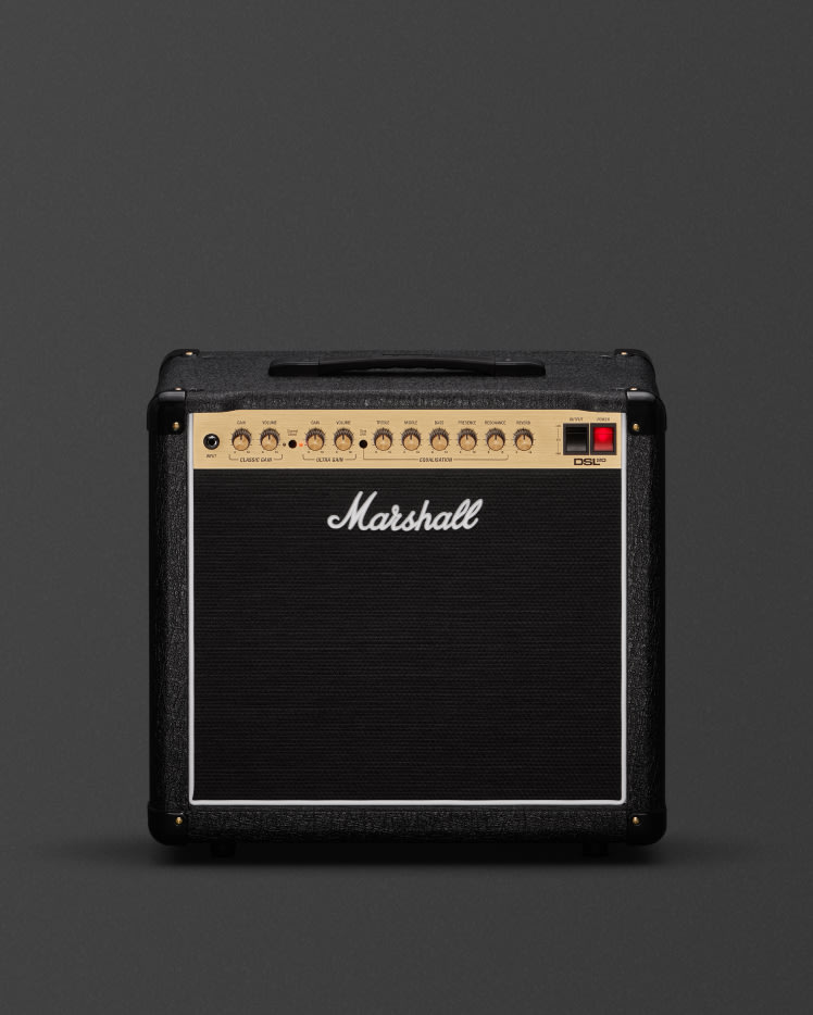 Marshall DSL20C frontal sobre fondo gris