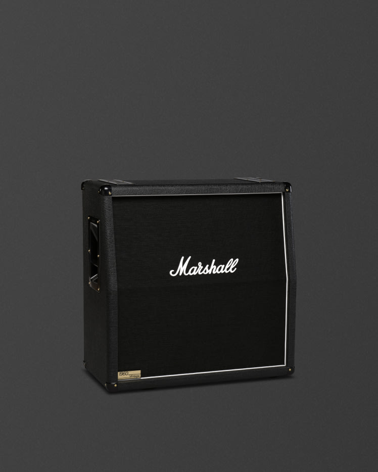 Marshall'd 1960AV black cabinet.