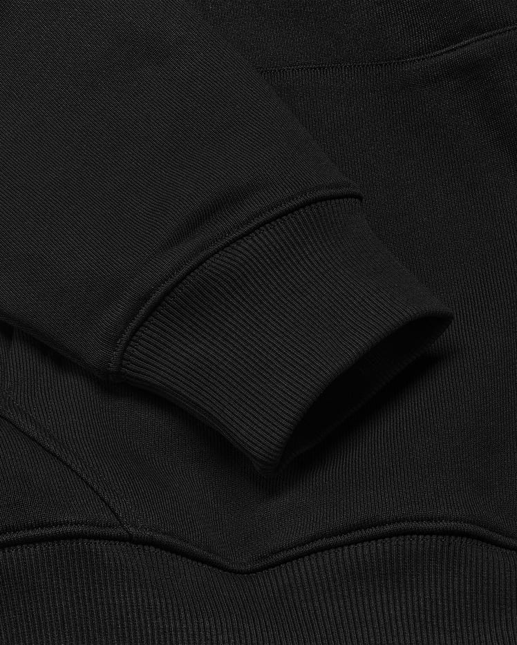 Standard Issue Script Hoodie in black arm closeup