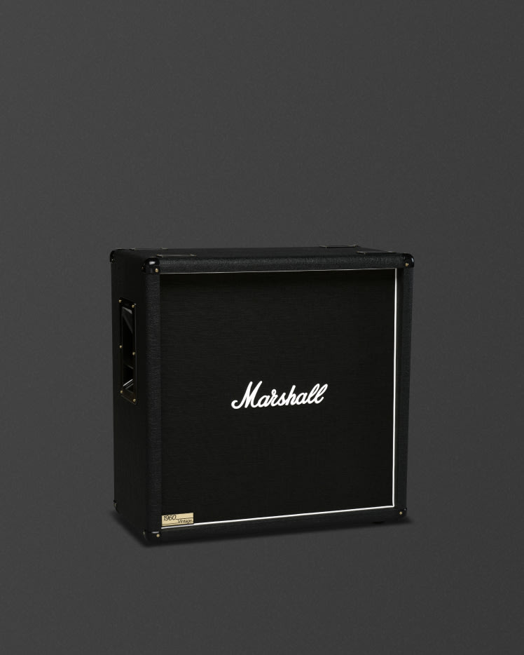 Marshall's black 1960BV cabinet.
