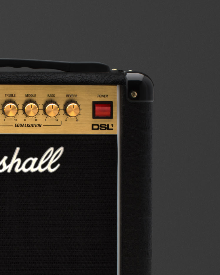 Right upper part of the Marshall DSL1 Combo.