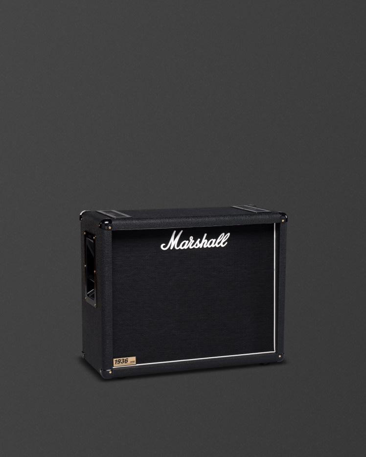 Marshall's 1936 black cabinet from the side.
