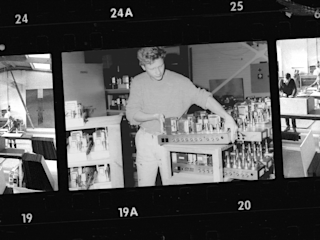 Black and white photos of Marshall's fabric.