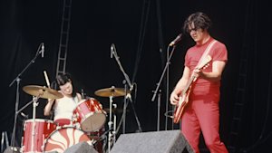 The White Stripes on stage at Reading Festival in 2002