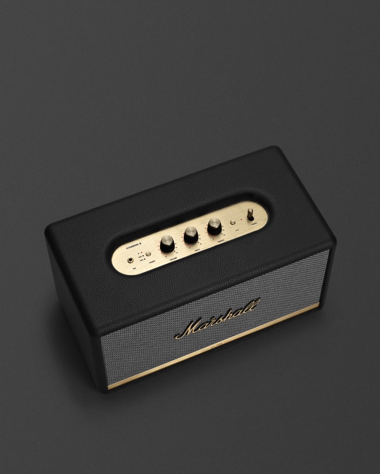 Marshall Stanmore II Bluetooth speaker in black and gold