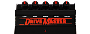 Pedal Drivemaster de Marshall en rojo y negro