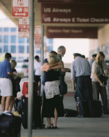 curbside check-in and goodbye