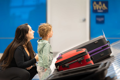Baggage Claim Mom and Son 001