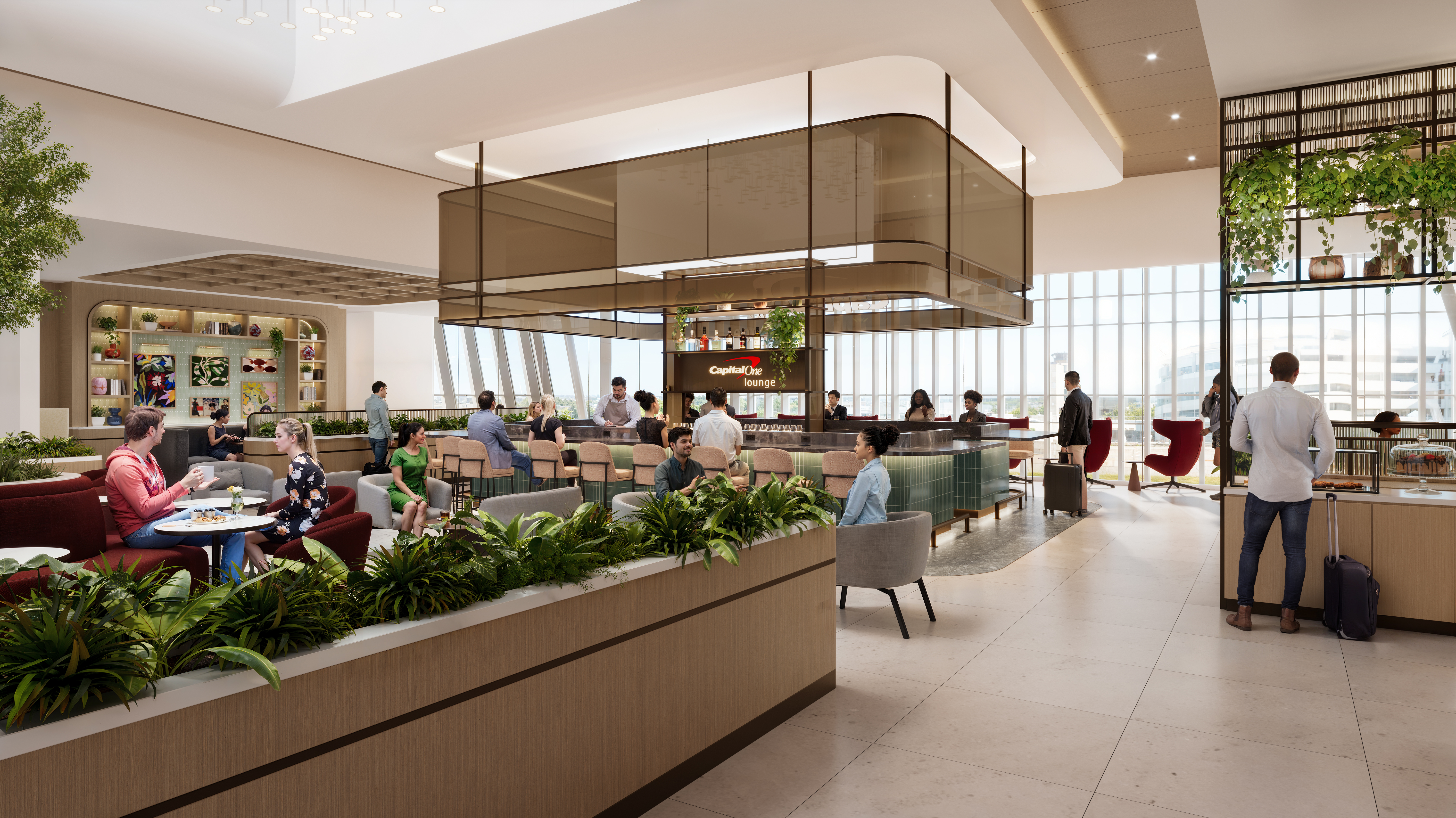 Capital One Lounge at CLT Interior