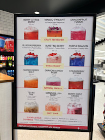 Dirty Soda menu
