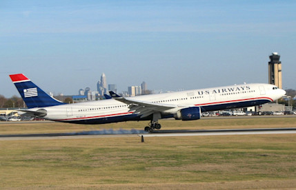 US Air plane and skyline new livery
