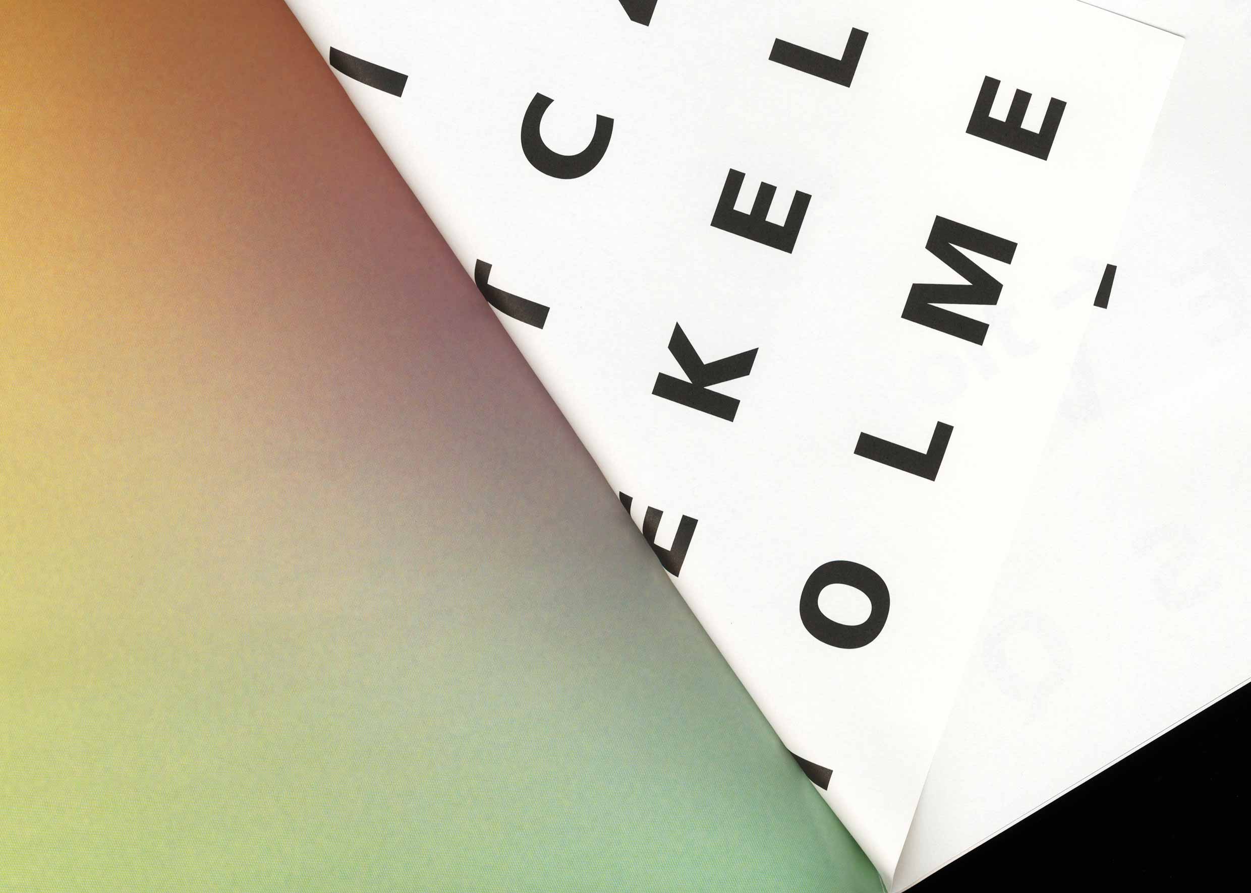 Studio Mitsu for Agnès Muckensturm. Greeting card 2016. Gradient, typography, graphic design, conception, colors, poster.
