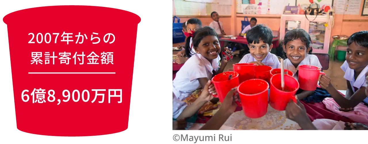 2007年からの累計寄付金額 6億8,900万円