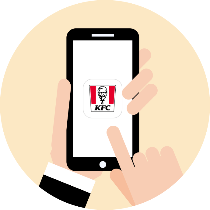 アプリを操作する画像