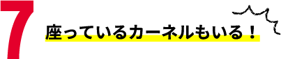 7 座っているカーネルもいる！