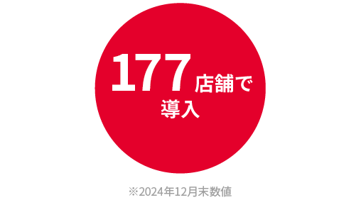 177店舗で導入