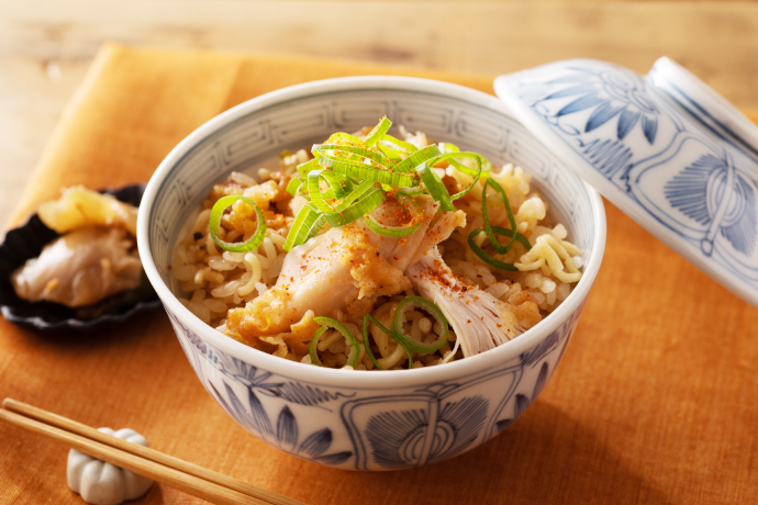 みそチキンラーメンの炊き込みごはん