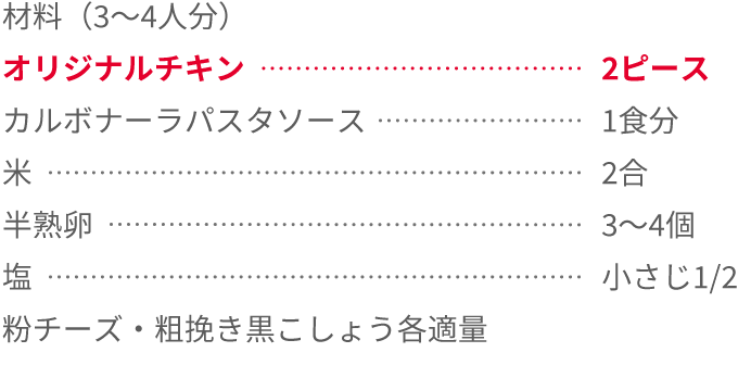 カルボナーラチキンライス