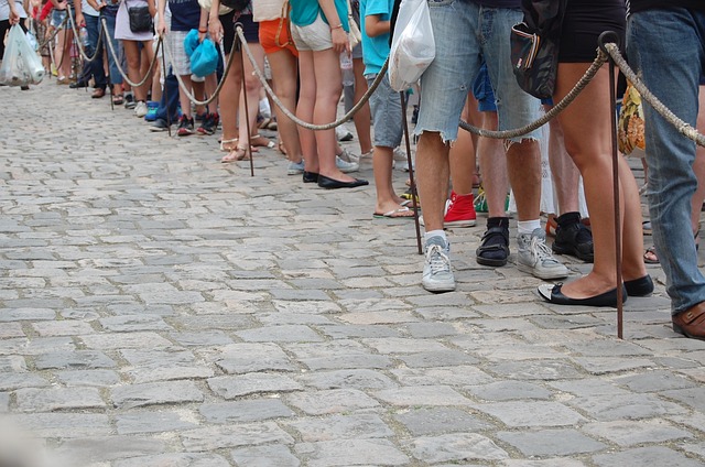 Queue of people