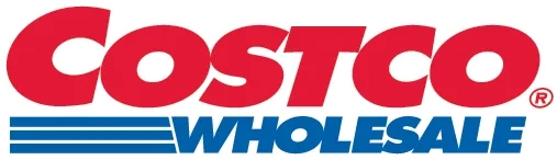 Costco logo featuring bold red and blue letters with a stylized "C" representing the wholesale retail brand.
