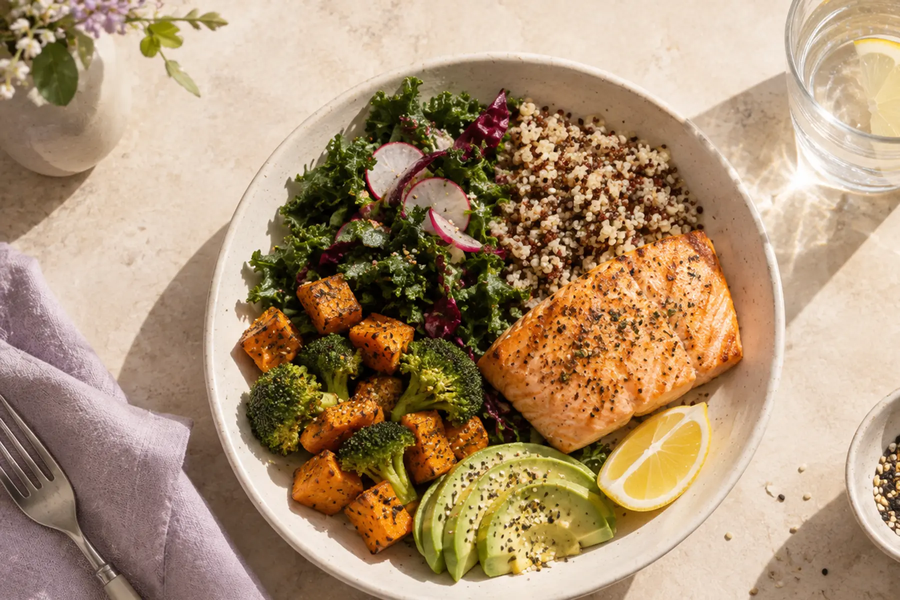 protein filled plate of food