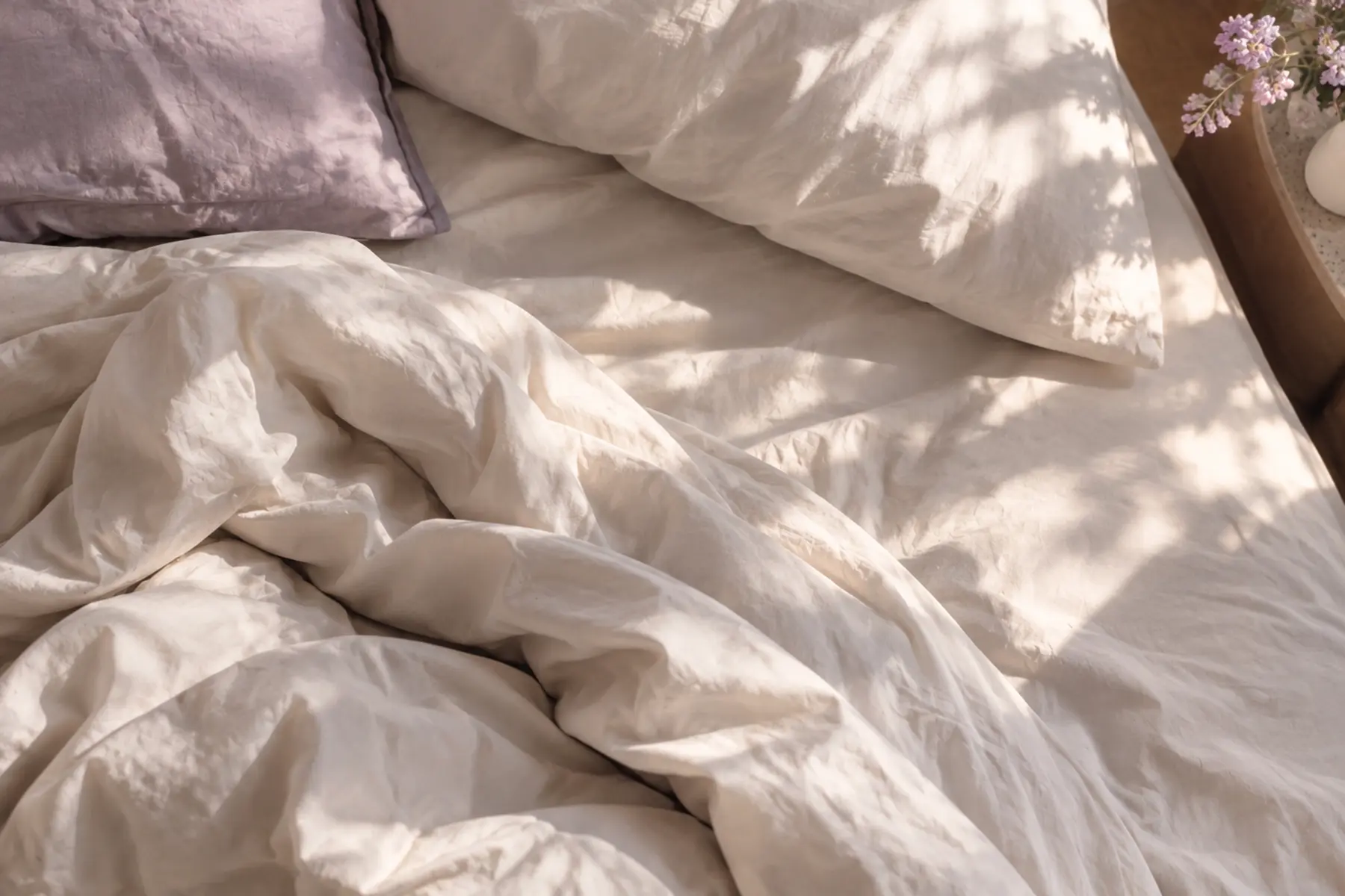 unmade bed