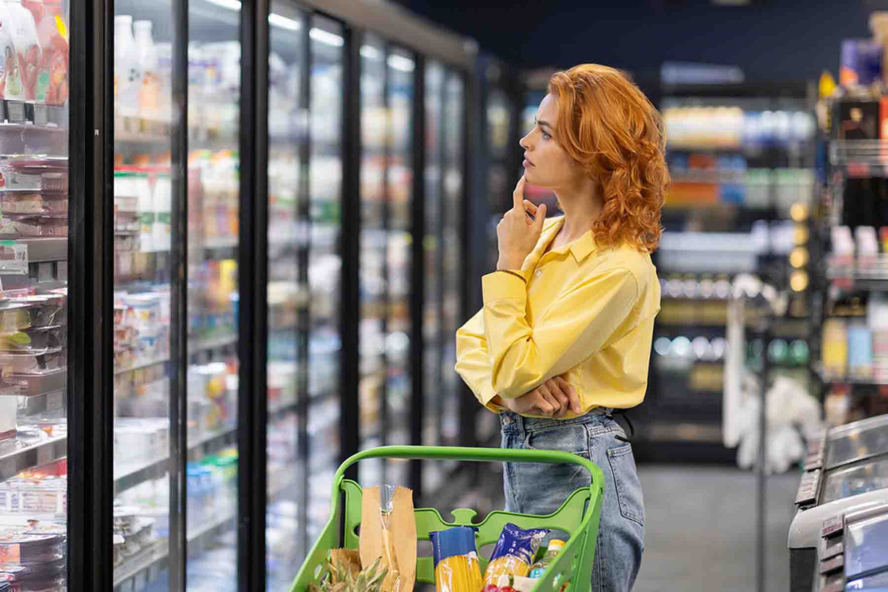 woman in grocery store