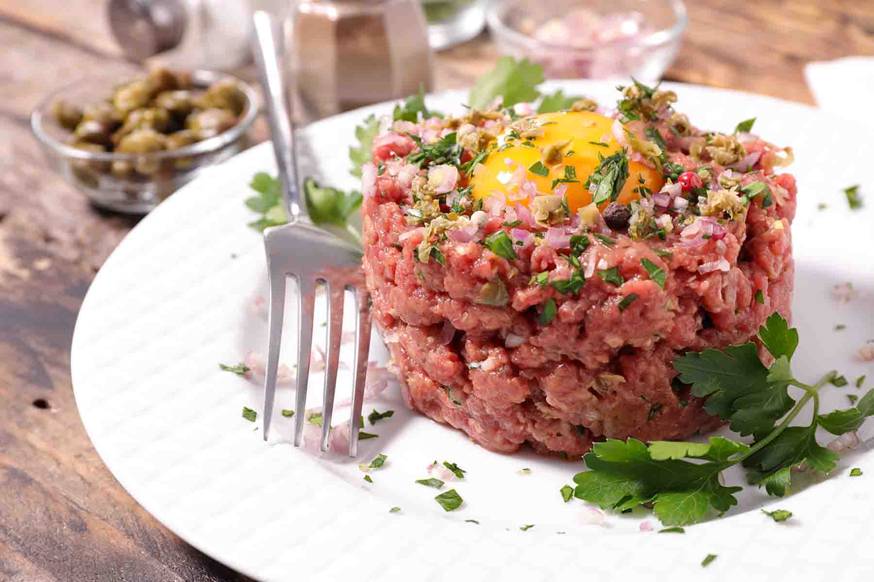 raw meat on a plate 