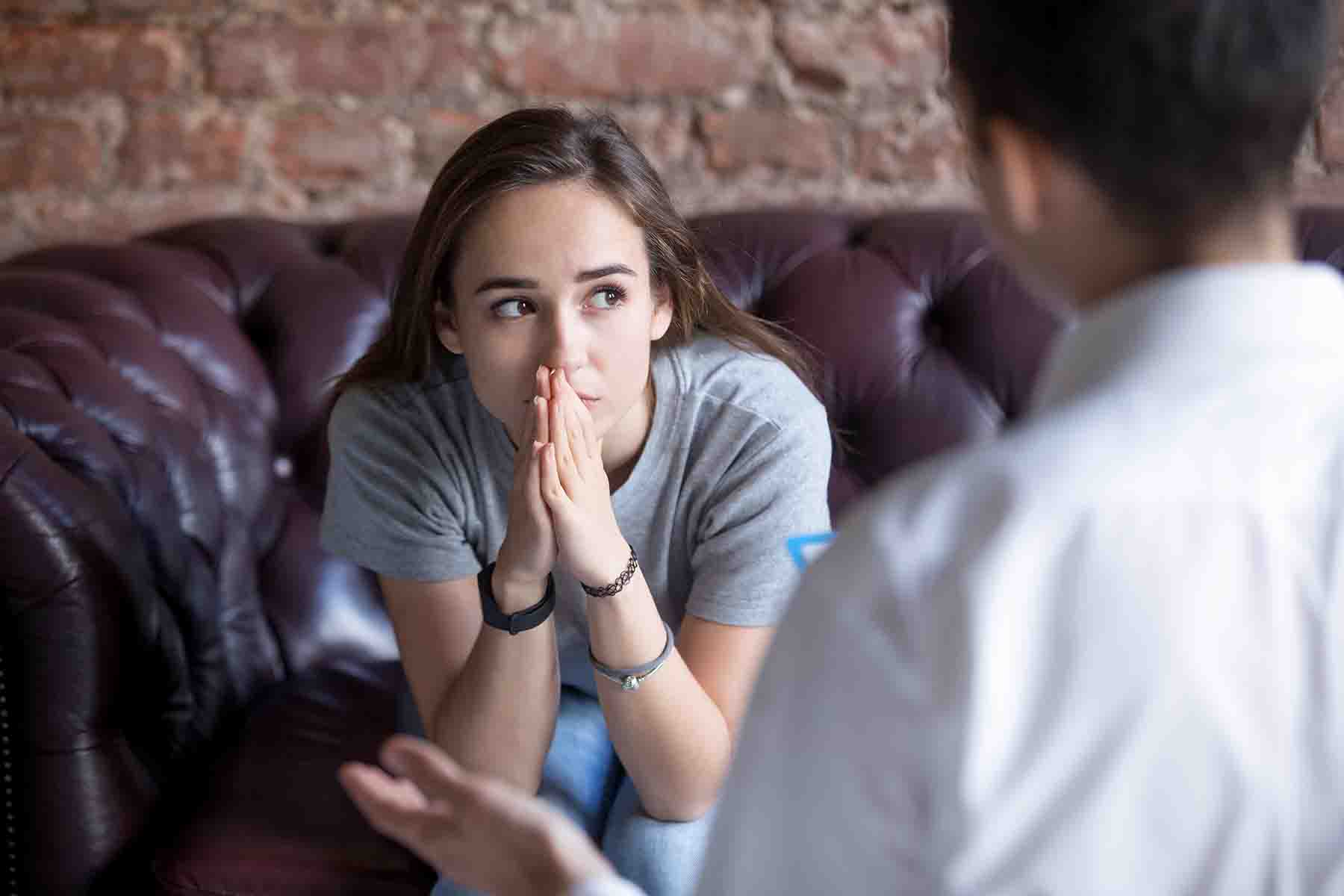 young woman in therapy