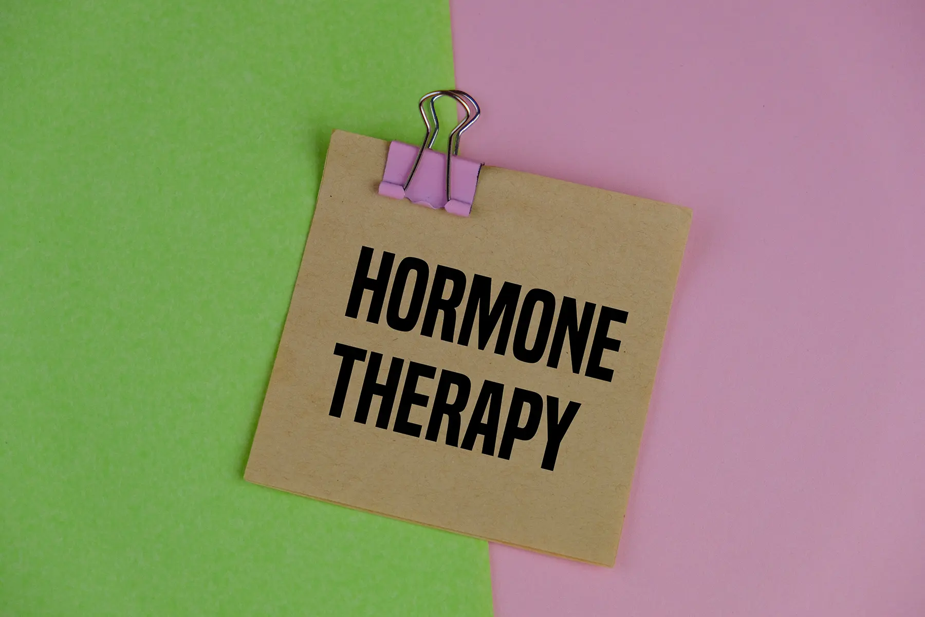 hormone therapy written on a piece of paper