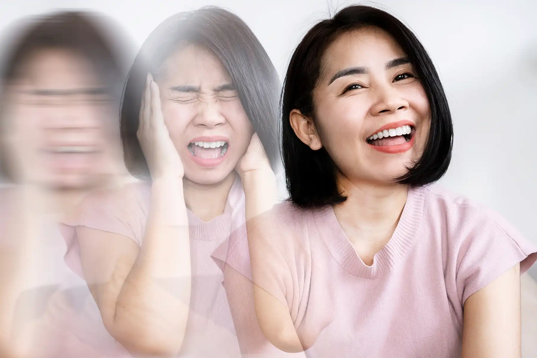 Woman experiencing a mood swing