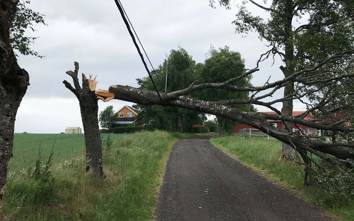 farlige forhold tre over linje. Foto