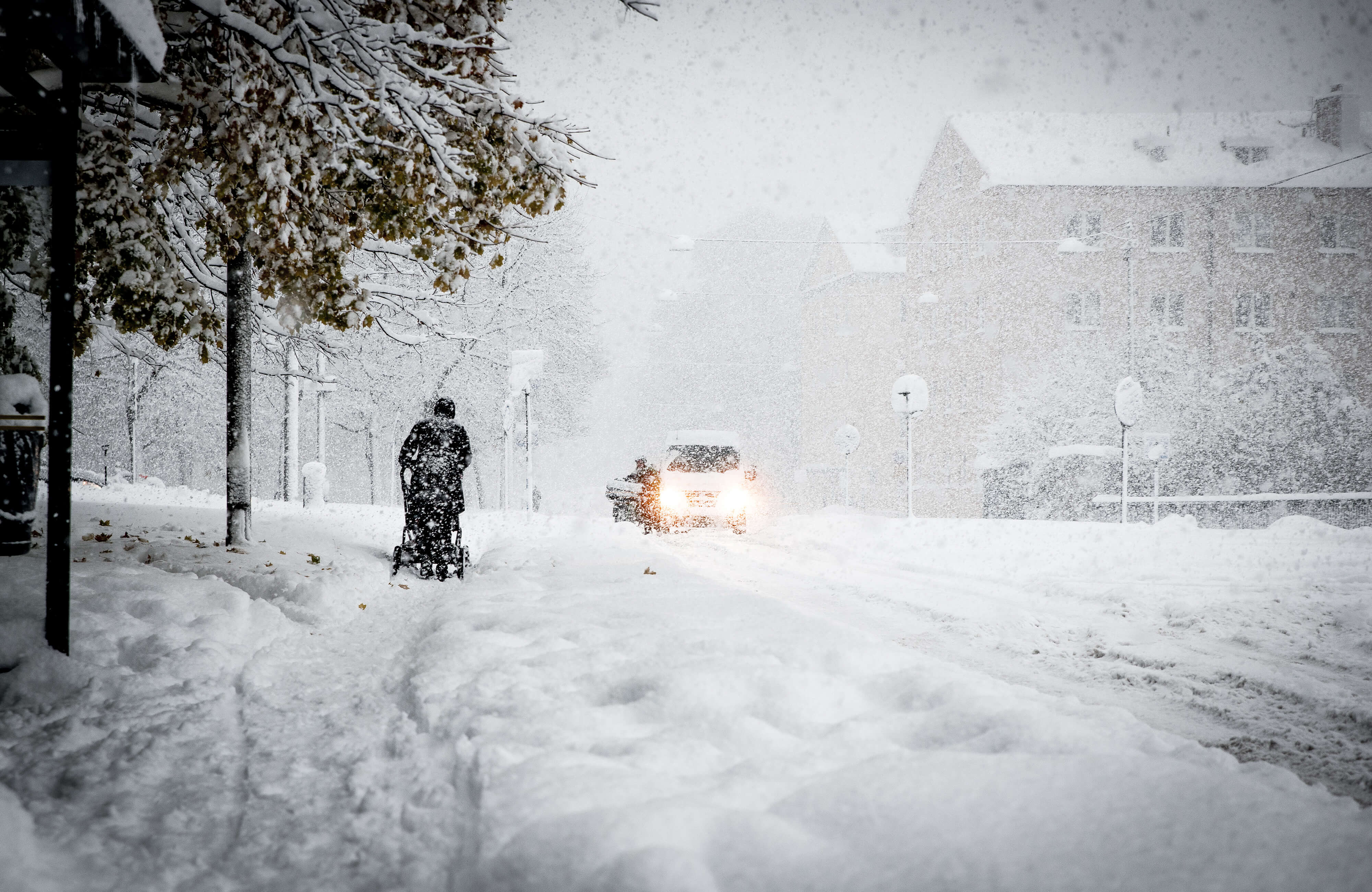 snø uvær. Foto 