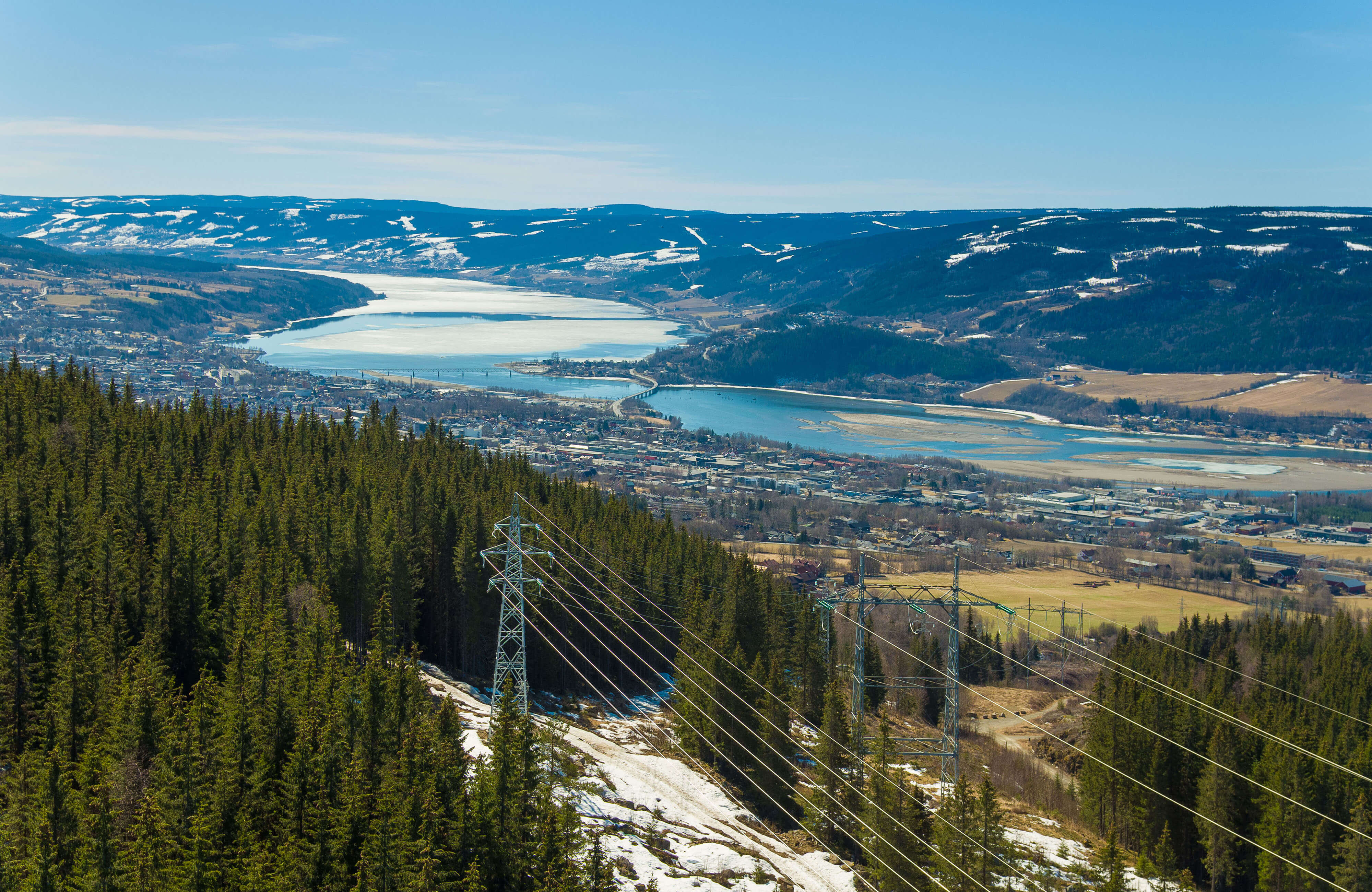 Strømnett i Lillehammer. Foto