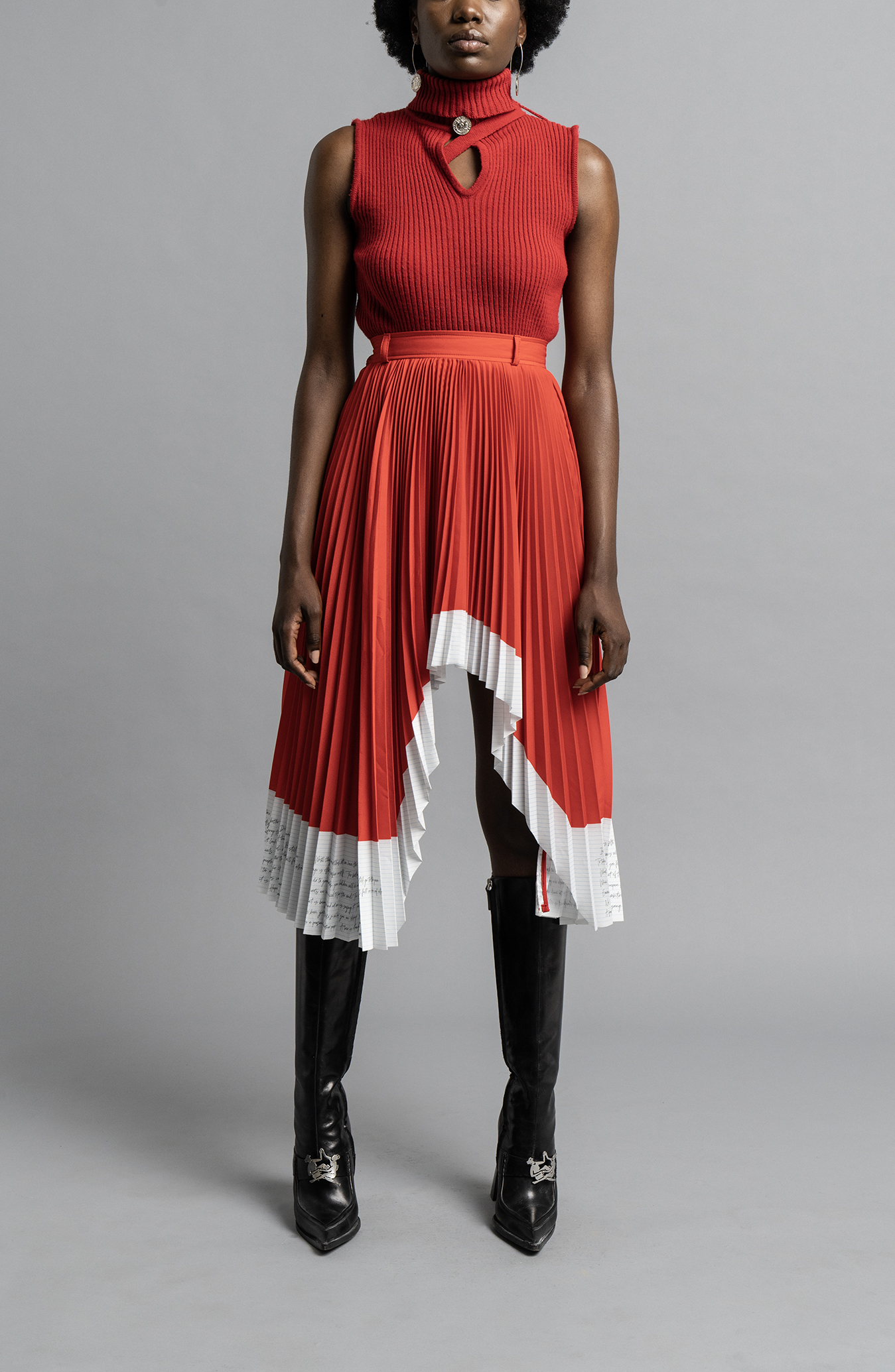 thebe magugu 2023AW スカート Proverbs Pleated Skirt — THEBE MAGUGU