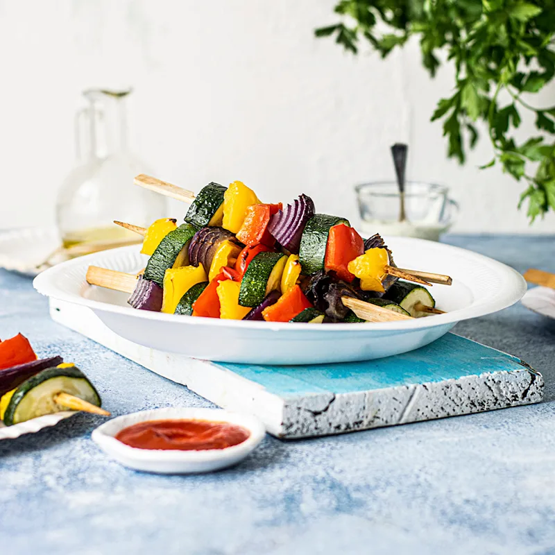 Grilled summer vegetables