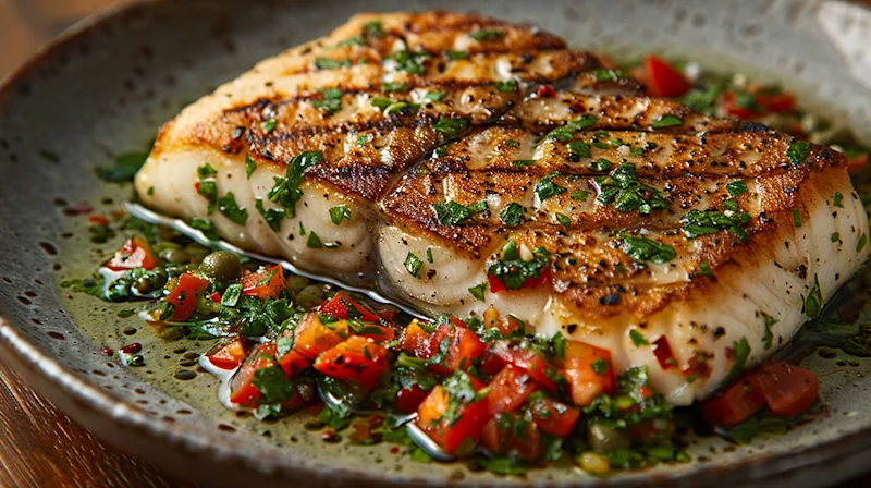 Grilled branzino