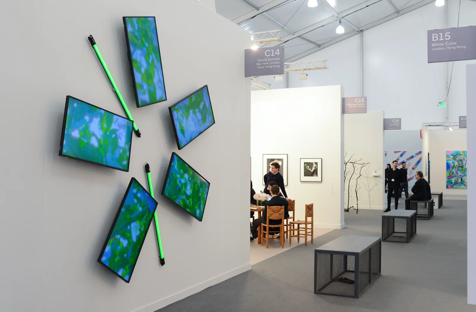 Installation view of David Zwirner gallery. Photo by Casey Kelbaugh. Courtesy Casey Kelbaugh/Frieze