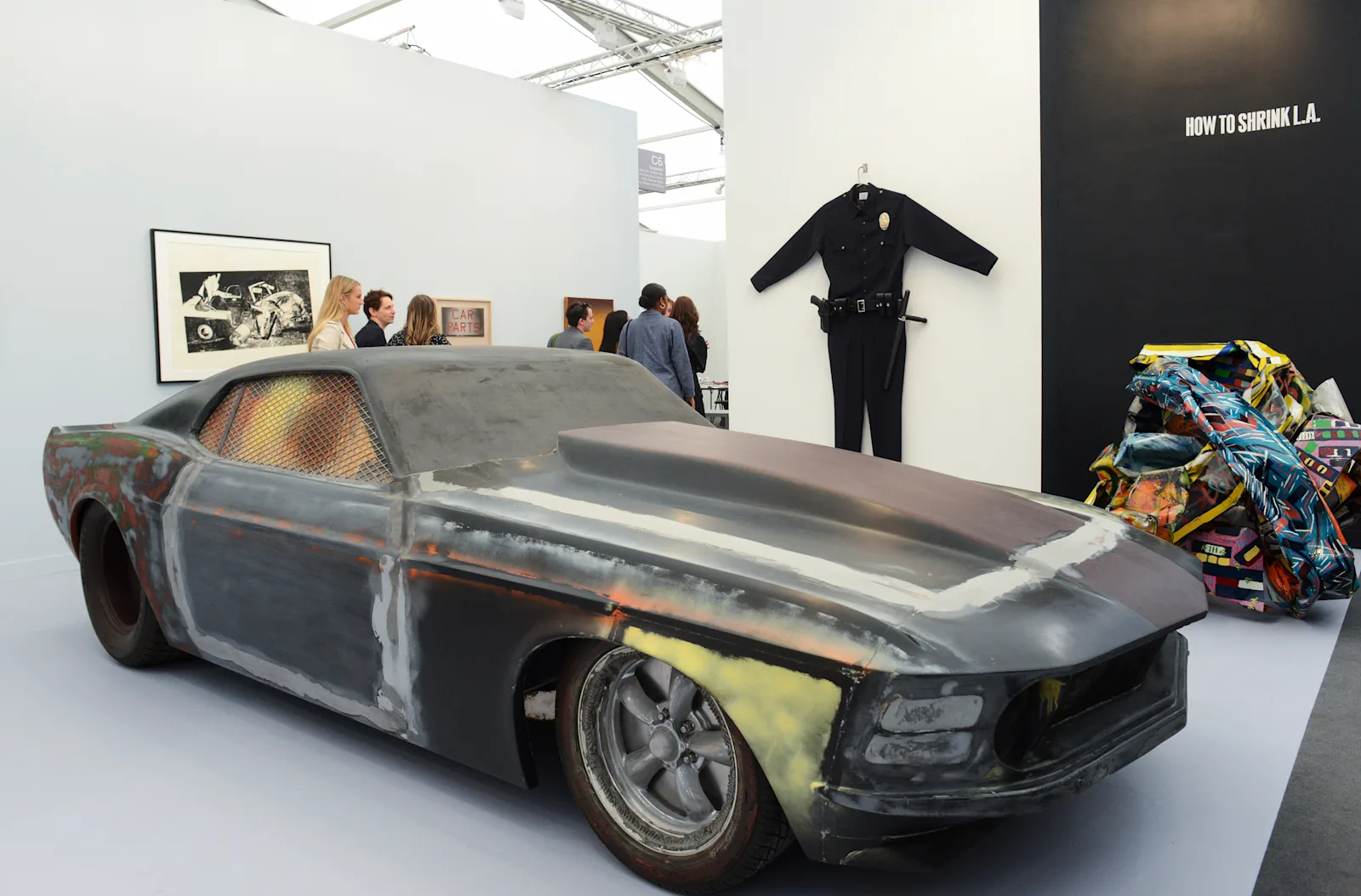 Gagosian's booth, featuring Richard Prince's muscle car, *Untitled*, 2008. Photo by Casey Kelbaugh. Courtesy Casey Kelbaugh/Frieze