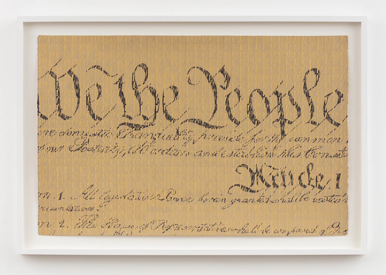 *We the People...*, 1983, acrylic on paper, 25 x 40 inches. 