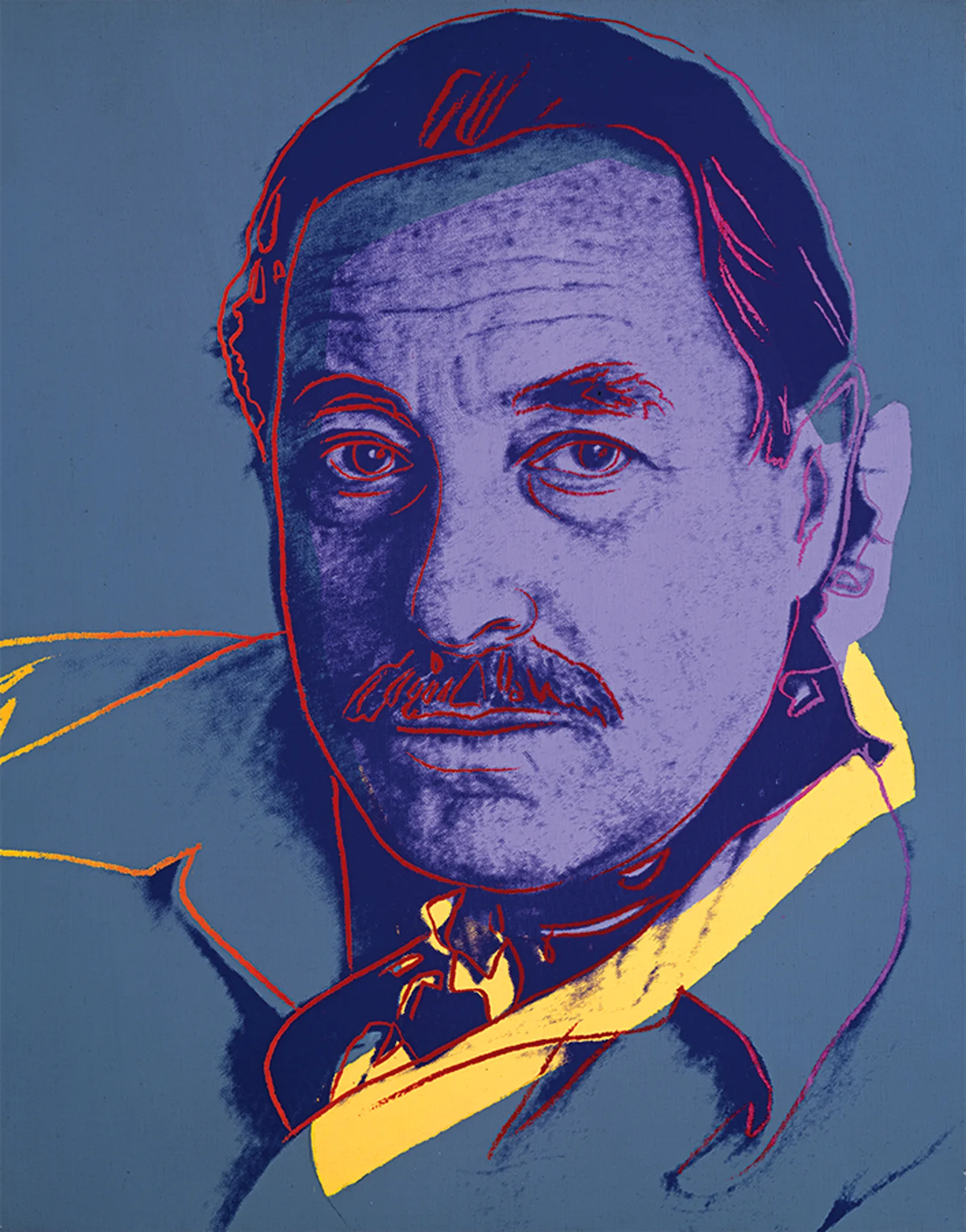 Warhol submitted this silk-screened portrait of Tennessee Williams...