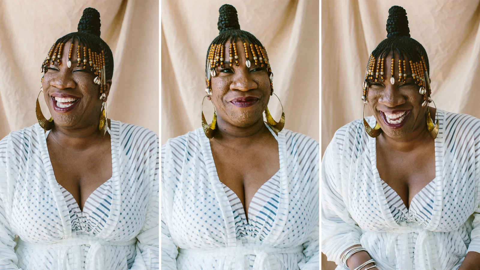2019 - dream hampton, executive producer of Surviving R. Kelly, conducts an interview with Tarana Burke, the pioneering activist who started the #MeToo movement. (Image: Tarana Burke by Carissa Gallo.)