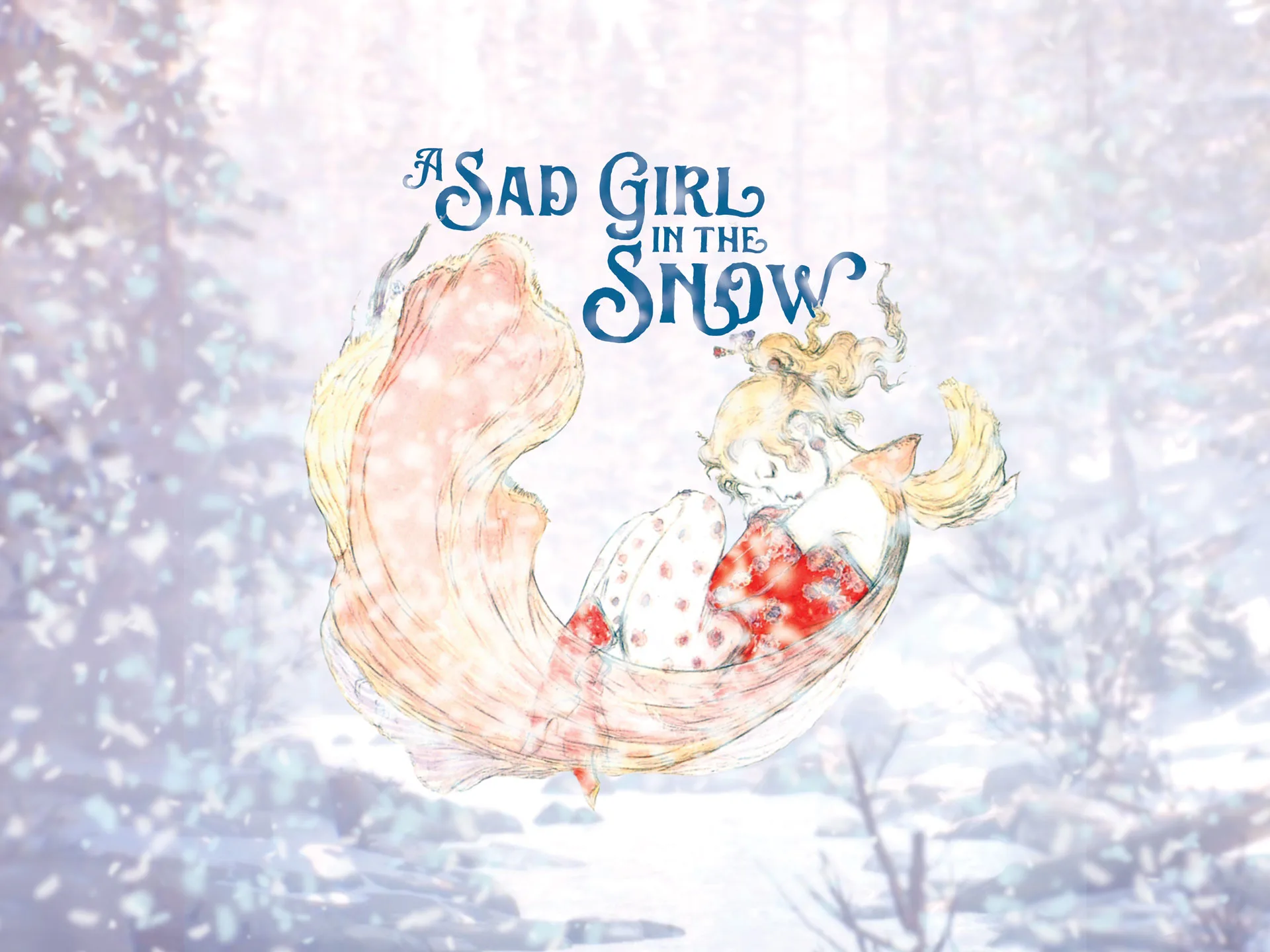 A Sad Girl In The Snow