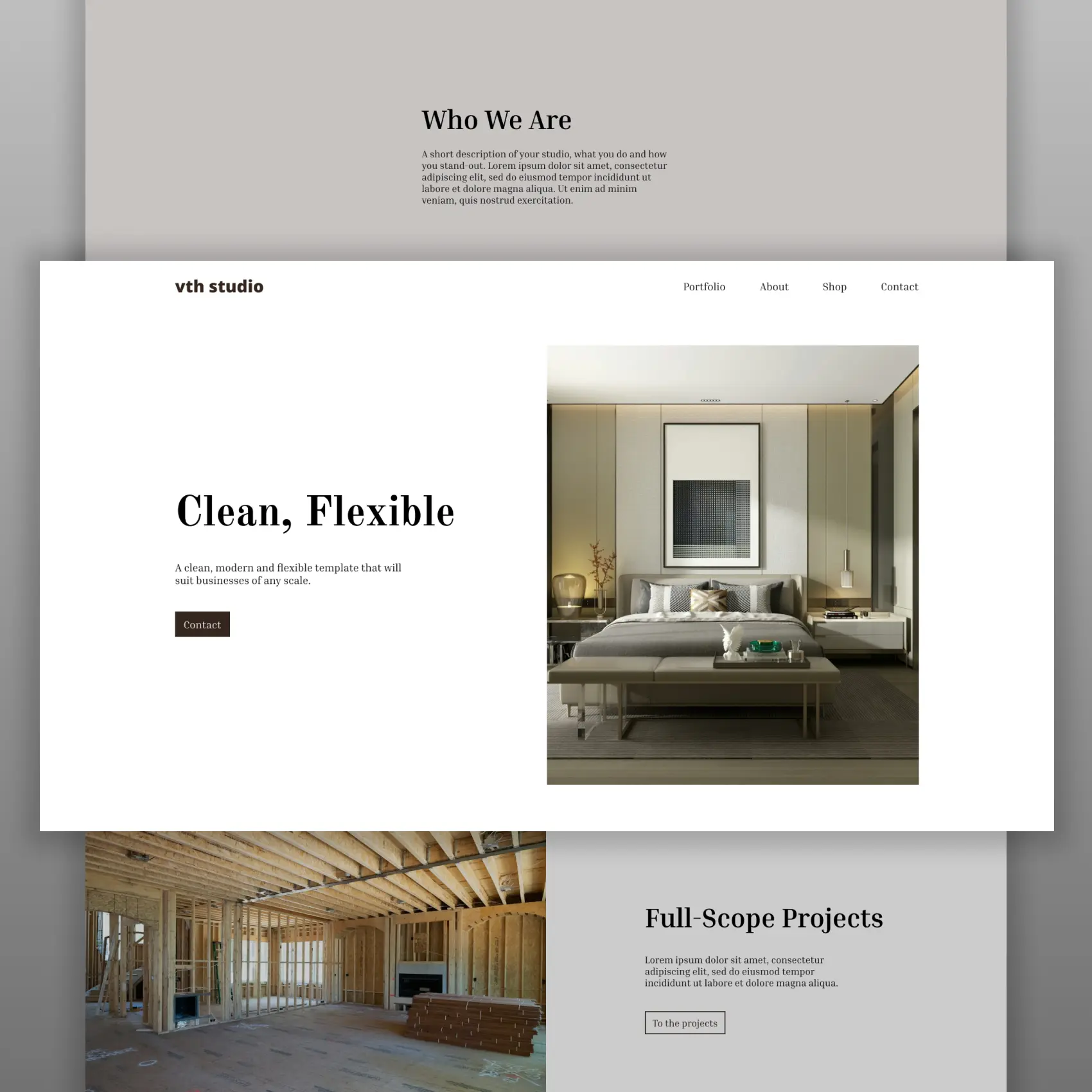 Website template thumbnail