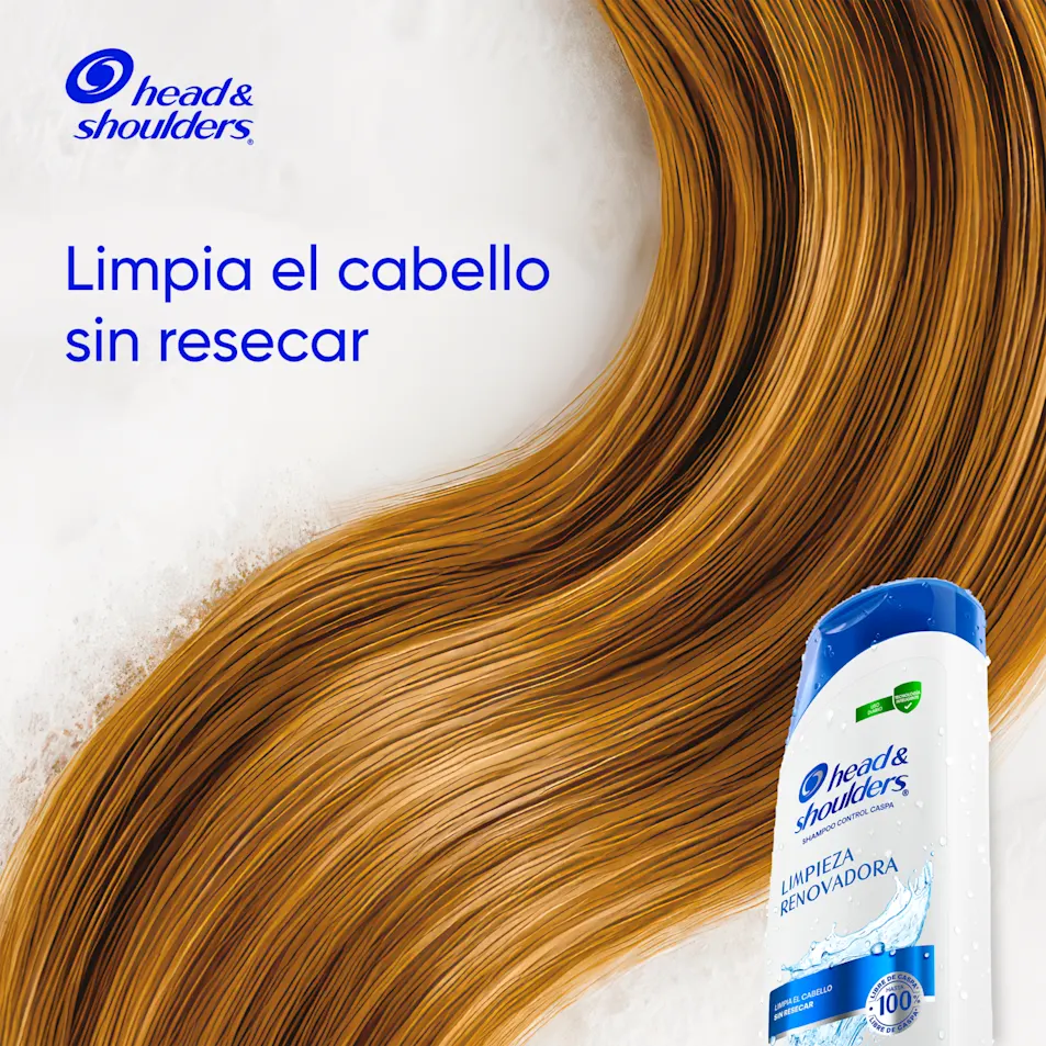 Shampoo Head & Shoulders Limpieza Renovadora, fórmula que limpia el cabello sin resecar Shampoo Head & Shoulders Limpieza Renovadora, fórmula que limpia el cabello sin resecar